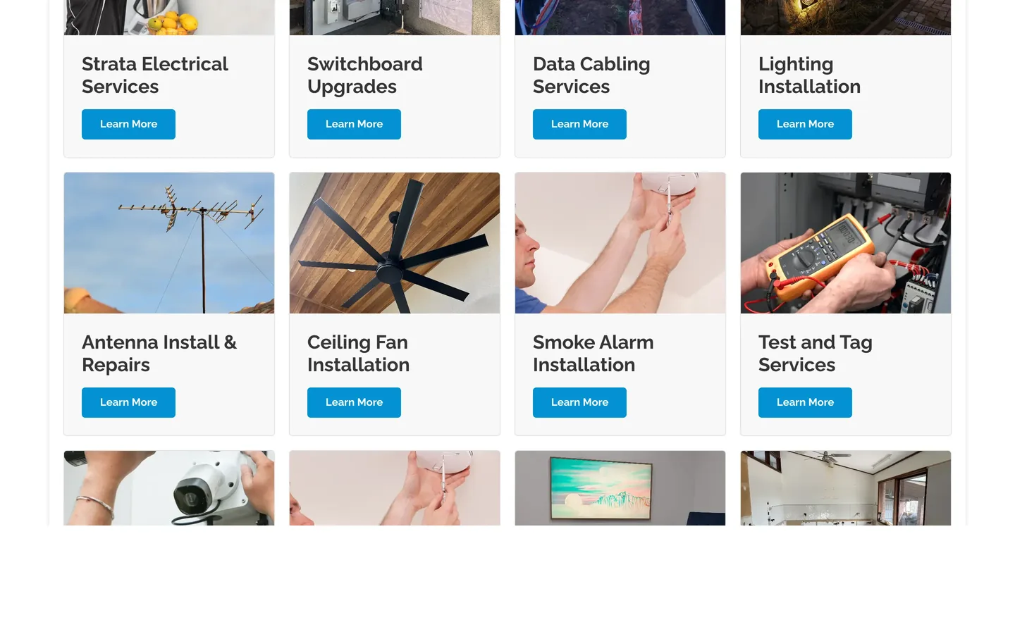 The Bice Electrical website built and optimised by Searchology