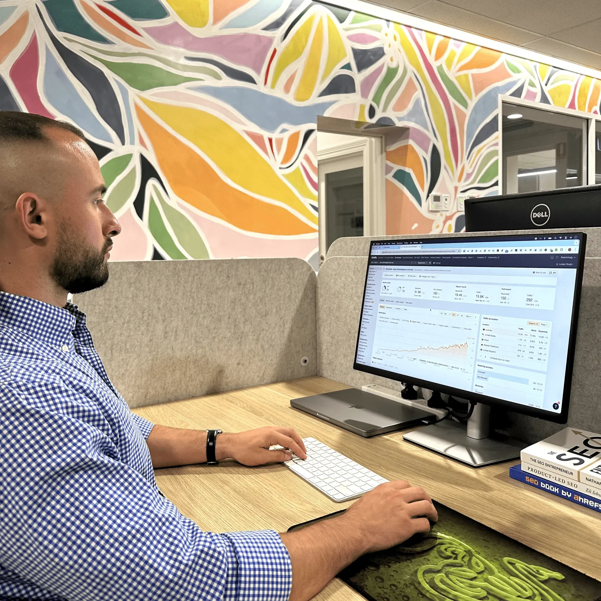 Jeremy Smolicz reviewing an SEO campaign